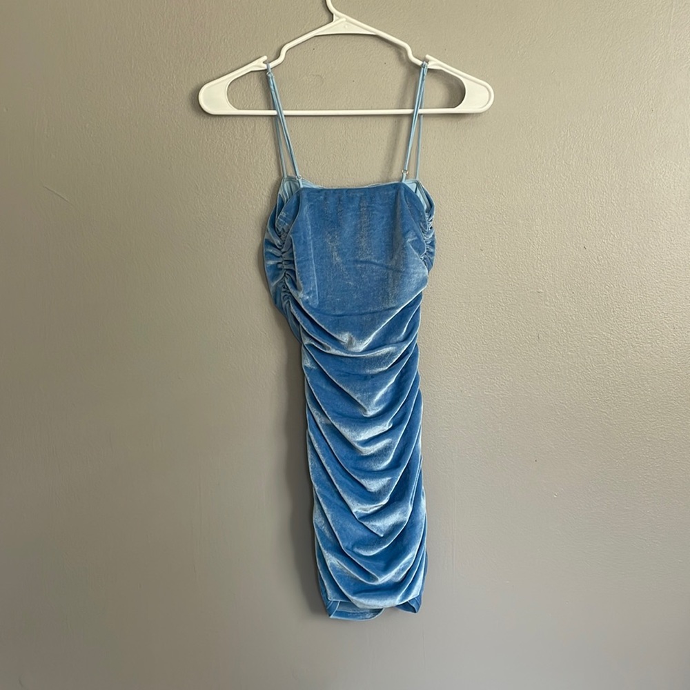 blue tight dress